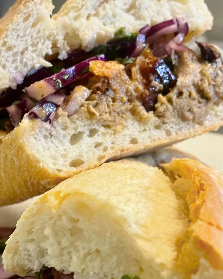 Pulled pork sandwich at Toast Coffee House